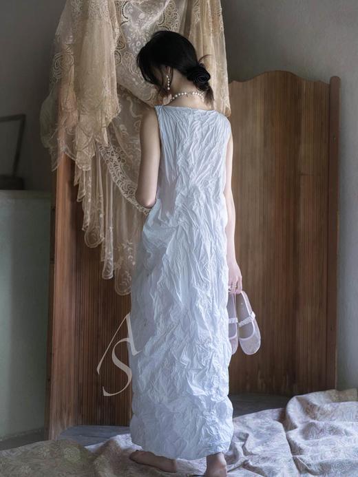 Daniela Gregis 樱花粉/白色双面肌理棉纱无袖连衣裙 商品图2