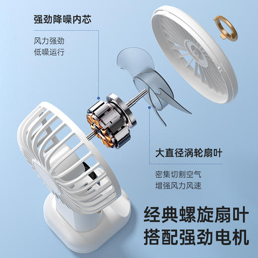 新款数显手持风扇usb充电式折叠风扇带支架可放手机便携式风扇（该款不做售后） 商品图4