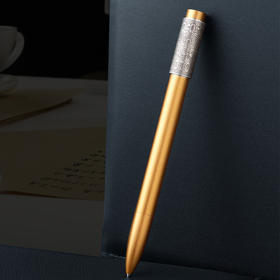 《行云流水》签字笔  足银万年历功能  专利工艺  轻松旋转  文趣解压  文化礼品  个性定制