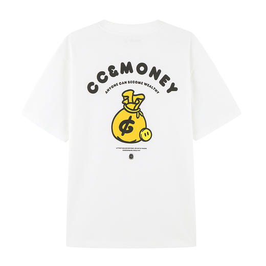 NPC潮牌CC系列纯棉钱袋刺绣立体发泡印花短袖情侣夏CC42TE01 商品图2