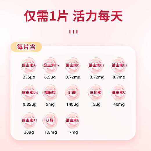 龙牡多种维生素片，8种维生素B族营养 多种维生素片 商品图4