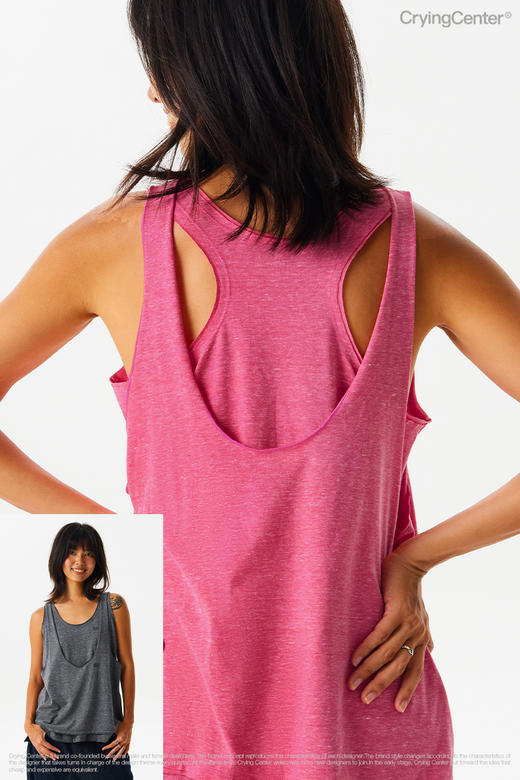 CryingCenter  假两件彩点纱吊带毛边背心 哭喊中心 商品图4