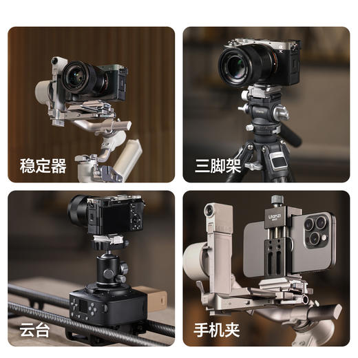 Ulanzi优篮子 C061Uka稳定器快装套件适用于DJI RS4/3/2兼容阿卡小隼F38快装大疆RS4 mini快拆板三脚架相机底座 商品图5