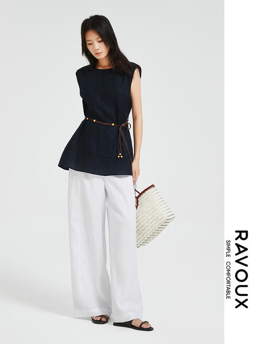 272169926亚麻直筒裤 商品图2