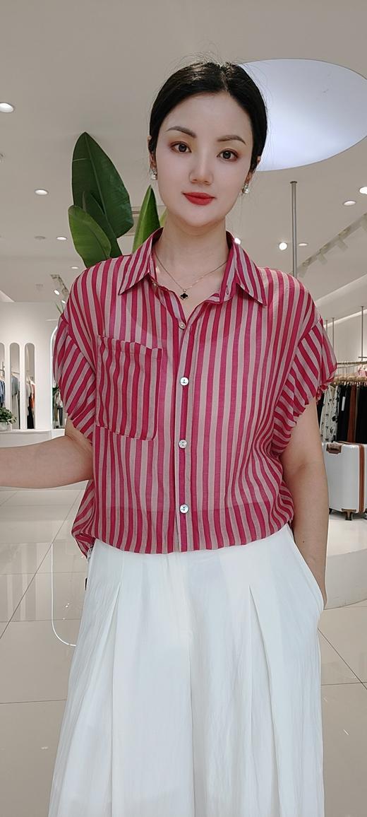 582535韩版天丝条纹短袖，均码阔版 商品图1