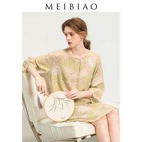 3楼 美标新中式国风睡裙睡衣女莱塞尔春夏可外穿家居服89268