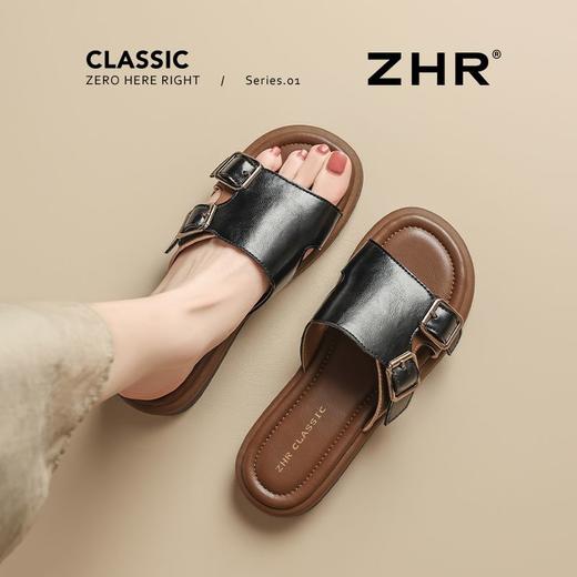 ZHR则则勃肯拖鞋外穿2025新款高级一字平底凉拖休闲沙滩凉鞋轻便 商品图8