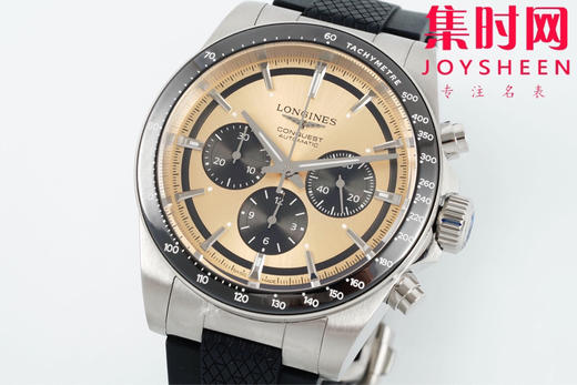 AF浪琴康卡斯计时系列 康卡斯悦动计时 男士腕表 胶带款 表径42mm 商品图2