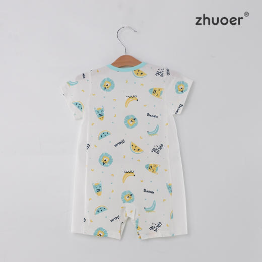 【短袖对襟哈衣】卓儿夏季婴儿连体衣男女宝宝薄款透气纯棉卡通爬服 商品图4