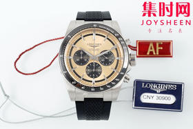 AF浪琴康卡斯计时系列 康卡斯悦动计时 男士腕表 胶带款 表径42mm