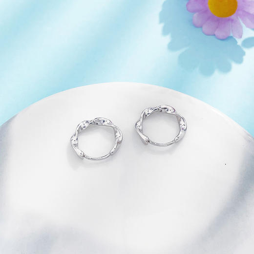 【限时8.8折】【线上铂金馆】PT950 #莫比乌斯 【国际铂金协会 精品】铂金实心莫比乌斯环耳饰耳圈(ACPTES00008)预售产品下单后不退款不退货不换货不补差价) 商品图2