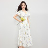 【专属特价】熙世界法式植物碎花连衣裙女夏天2025新款收腰显瘦鱼尾摆V领裙子 商品缩略图3