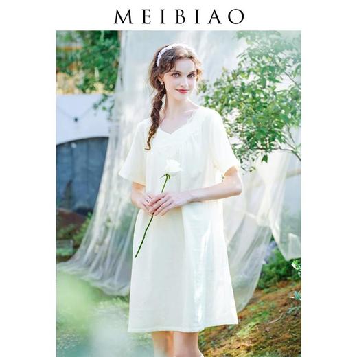 3楼 美标棉纱睡裙睡衣女棉质春夏甜美家居服89263 商品图0