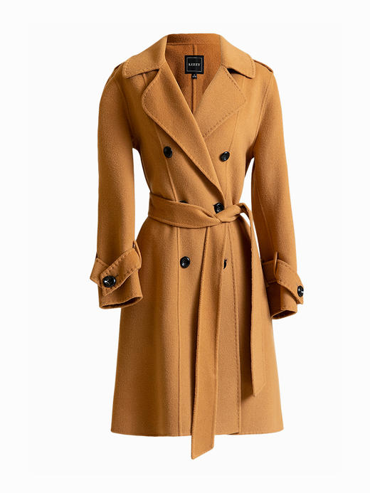 LIZZY 秋冬英伦风双面呢羊毛双排扣大衣外套6370 商品图4