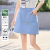 【专属特价】熙世界天丝棉半身裙女夏2025新款复古工装口袋小个子a字包臀短裙 商品缩略图0