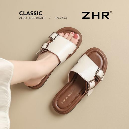 ZHR则则勃肯拖鞋外穿2025新款高级一字平底凉拖休闲沙滩凉鞋轻便 商品图2