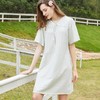 3楼 美标双层棉纱提花短袖睡裙睡衣女棉质甜美家居服89203 商品缩略图2