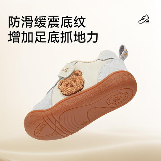 泰兰尼斯秋季新款101女宝宝牛皮机能鞋男童赤足鞋软底婴儿步前鞋 T24B5C6491 商品图3