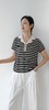 582101  100%莱赛尔天丝针织翻领条纹衫,均码阔版有弹力！百搭单品！夏季可外穿，春秋可打底！ 商品缩略图0