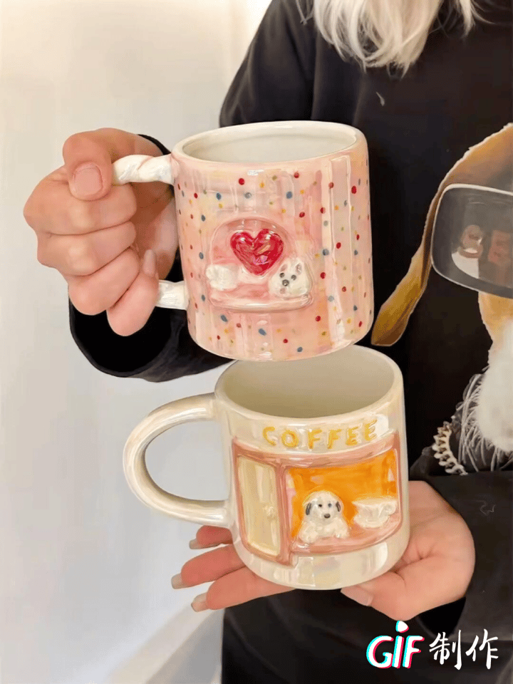 超值百款杯子盲盒19.9到手4个井上田陶瓷马克杯盲盒都是最新款带图案浮雕款品牌尾单基地直邮