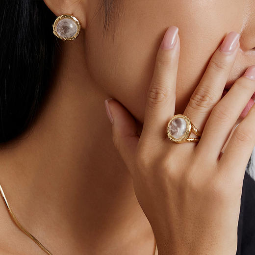 【江一燕&刘芳菲同款】Garden of Eden 伊甸园系列｜弗洛拉水晶耳钉 商品图1