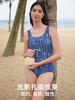 遐高级感扎染印花2025新款大码微胖遮肉显瘦大胸显小连体泳衣女士 商品缩略图2