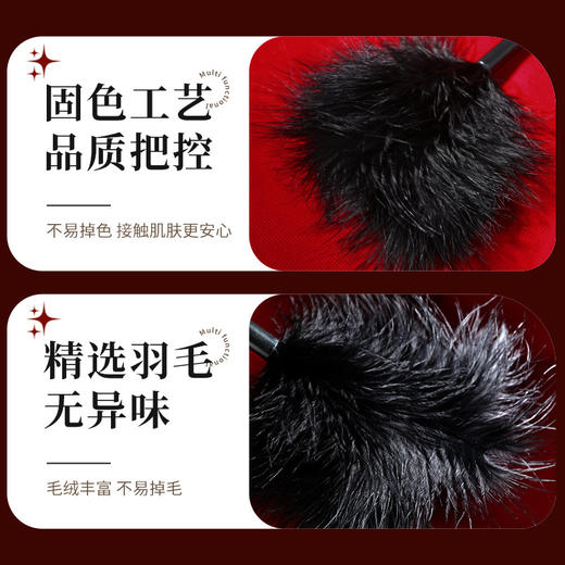 谜姬挑逗羽毛棒SM道具蓬松羽毛轻柔饱满情趣用品成人玩具 商品图2