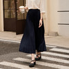 谜底百褶裙半身裙女2025秋季新款气质松紧腰大摆裙半裙257MB7744 商品缩略图1