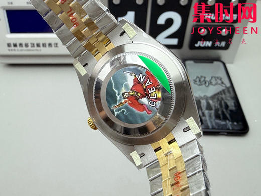 C厂劳力士日志型41mm 间金黑盘钻面 3235机 五珠链 904L钢 男士腕表 商品图8