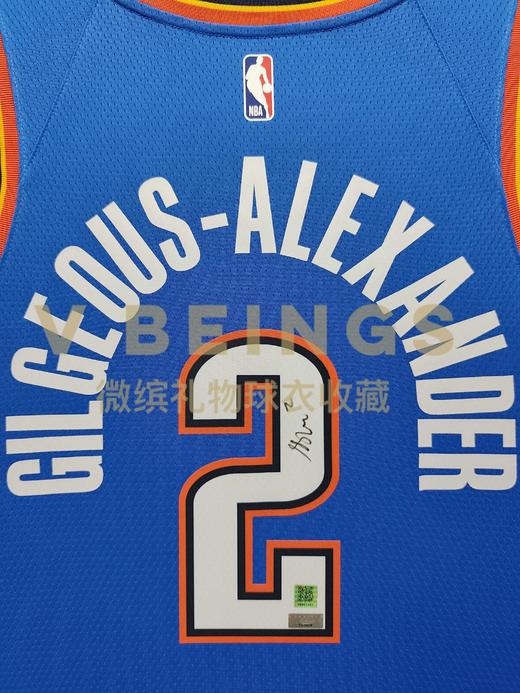 收藏系列 亚历山大  雷霆队蓝色2号 亲笔签名球衣 商品图2