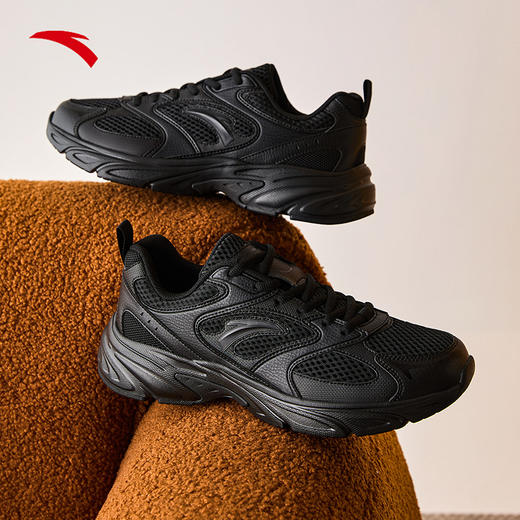 安踏复古潮流网面休闲鞋男鞋秋季新品透气舒适百搭运动鞋112538811 商品图1