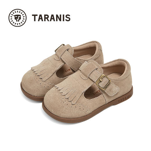 泰兰尼斯童鞋秋季新款牛皮宝宝鞋公主休闲鞋包头女童软底勃肯鞋子 T03T5C7426 商品图4