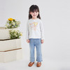 笛莎Deesha 童装女童T恤2025秋新款女童可爱小羊印花爱心贴布网纱装饰T恤 商品缩略图2