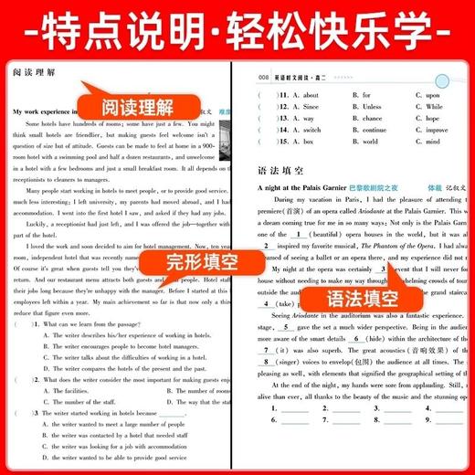 2025版点津英语天天练英语时文阅读理解完形填空七选五语法填空 商品图3