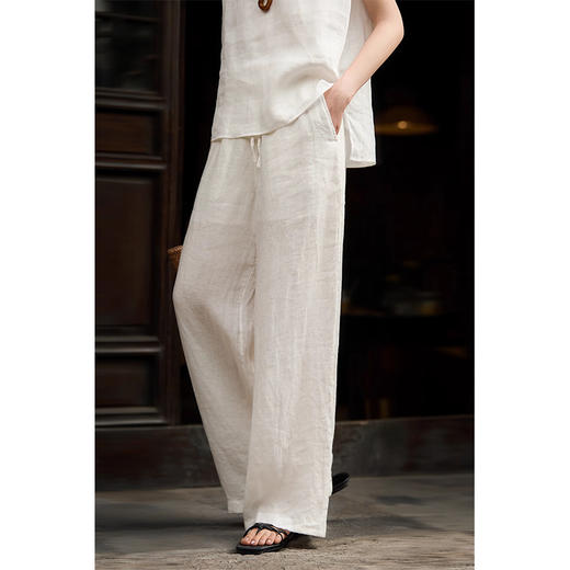 姹弥Charming·重工蕾丝亚麻套装，素净雅致，简约透气【G】 商品图4