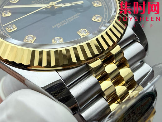 C厂劳力士日志型41mm 间金黑盘钻面 3235机 五珠链 904L钢 男士腕表 商品图3