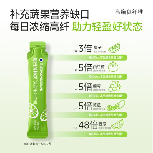 【梦奇口袋专属】万益蓝WonderLab_每日清畅饮™复合果汁饮料 高纤提速日日清 挑战轻盈好状态 商品图3