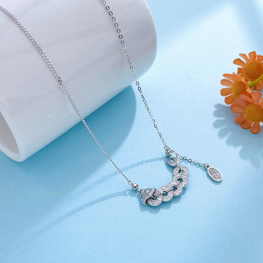 【限时8.8折】【线上铂金馆】PT950 #碎碎冰 #招财纳福 【国际铂金协会】铂金镂空锦鲤碎碎冰方孔金币仿五帝币调节套链(BTL00300)预售产品下单后不退款不退货不换货不补差价) 商品图2