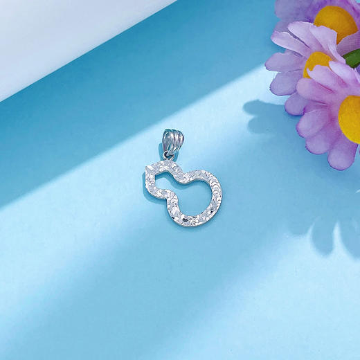 【限时8.8折】【线上铂金馆】PT950 #招财纳福 #碎碎冰 【精品】铂金实心招财福禄碎碎金葫芦吊坠(BFPTDZ00031)预售产品下单后不退款不退货不换货不补差价) 商品图2