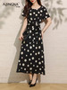 【质感光泽】阿菁娜100%桑蚕丝优雅时尚印花连衣裙F30X212080 商品缩略图3