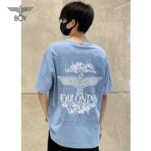 【云粉节】【新品】6楼BOY男女同款蓝色短袖B252N0113106吊牌价499，现价499 商品图1