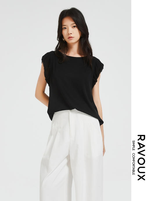 272049922后背蕾丝桑蚕丝上衣 商品图0