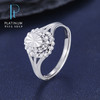 【限时8.8折】【线上铂金馆】PT950 【国际铂金协会】铂金双层仿钻戒车花椭圆形花篮活口女戒(BJZ00072)预售产品下单后不退款不退货不换货不补差价) 商品缩略图0