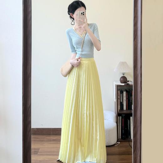 夏季穿搭一整气质女神范高级感韩系独特绝美蓝色套装裙 商品图4