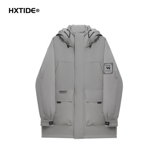 【新品上新】HX 冬季长款带帽羽绒服防风保暖简约大气S100444332101/02/03 商品图4