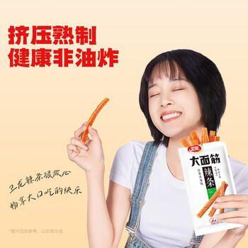 卫龙 辣条 香辣味65g 大面筋 儿时怀旧小吃 办公室 休闲零食 /休闲食品 /豆干/素食零食 /辣条/面筋制品 商品图1