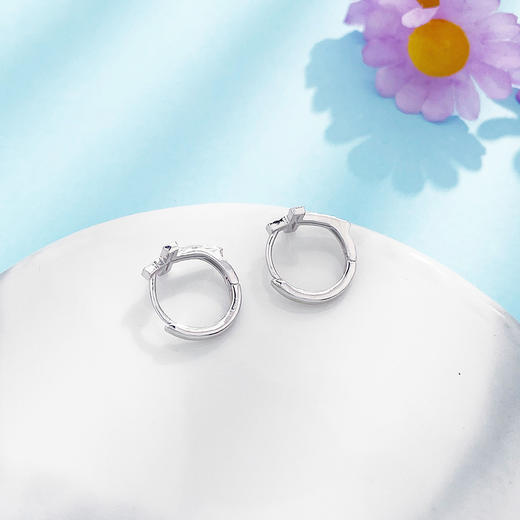 【限时8.8折】【线上铂金馆】PT950 【国际铂金协会 精品】铂金镂空车花十字架耳饰耳圈(ACPTES00007)预售产品下单后不退款不退货不换货不补差价) 商品图2