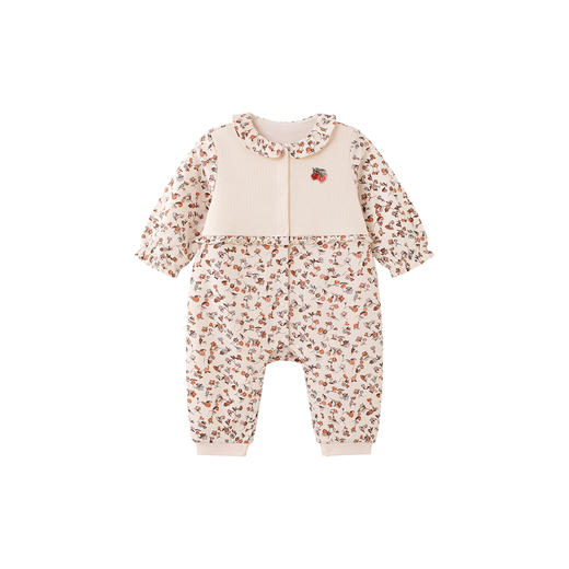 【商场同款】英氏新生婴儿连体衣秋季新款碎花女童哈衣爬服外出服 商品图4