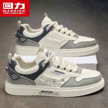 回力(Warrior)男鞋休闲鞋子男款时尚透气男士板鞋N779C 米/灰/蓝  40 商品图0