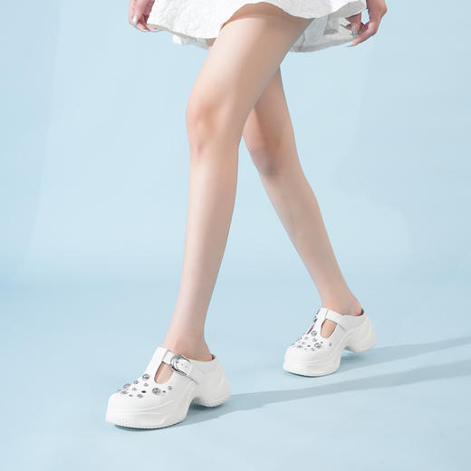 豪麟名鞋奥莱迪嘉女鞋凉拖牛皮革DJHJO51WL211米白色  原价1660元 商品图2